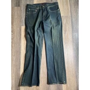 Perry Ellis Jeans Mens 36‎ Blue Dirty Wash Good Straight Leg Denim Pants